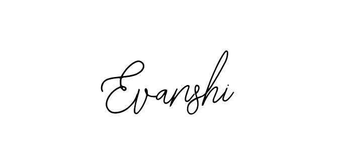 The best way (Bearetta-2O07w) to make a short signature is to pick only two or three words in your name. The name Evanshi include a total of six letters. For converting this name. Evanshi signature style 12 images and pictures png