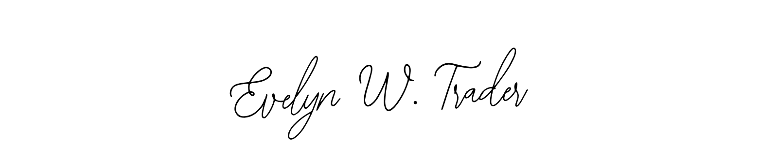 How to make Evelyn W. Trader signature? Bearetta-2O07w is a professional autograph style. Create handwritten signature for Evelyn W. Trader name. Evelyn W. Trader signature style 12 images and pictures png