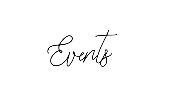 How to make Events name signature. Use Bearetta-2O07w style for creating short signs online. This is the latest handwritten sign. Events signature style 12 images and pictures png