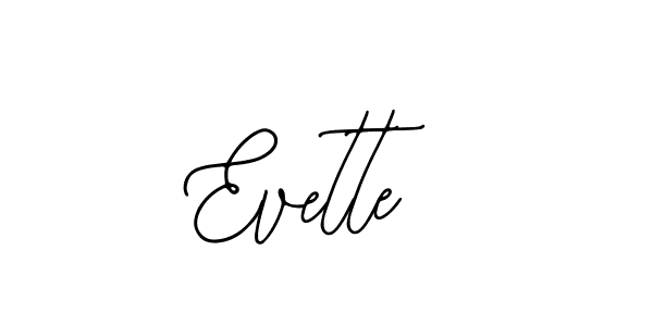 Use a signature maker to create a handwritten signature online. With this signature software, you can design (Bearetta-2O07w) your own signature for name Evette. Evette signature style 12 images and pictures png