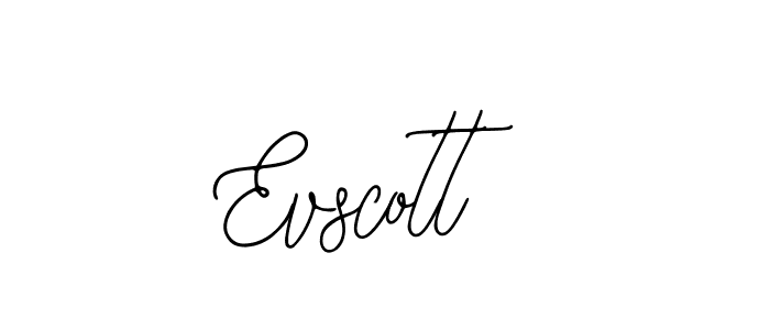 How to make Evscott signature? Bearetta-2O07w is a professional autograph style. Create handwritten signature for Evscott name. Evscott signature style 12 images and pictures png