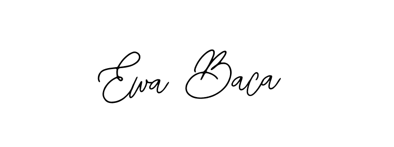 How to make Ewa Baca name signature. Use Bearetta-2O07w style for creating short signs online. This is the latest handwritten sign. Ewa Baca signature style 12 images and pictures png