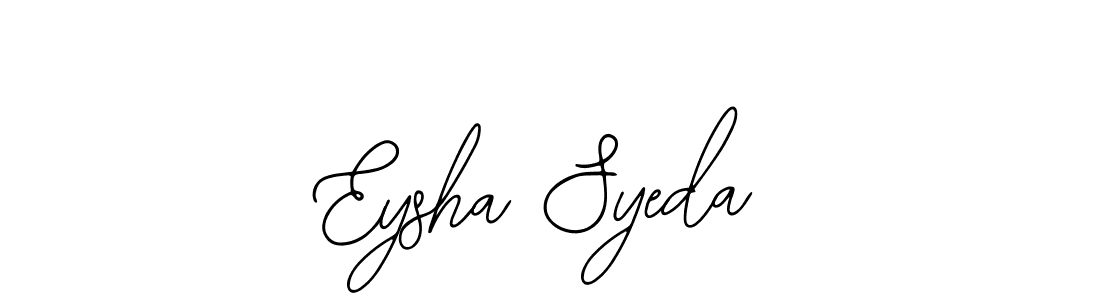 Make a beautiful signature design for name Eysha Syeda. Use this online signature maker to create a handwritten signature for free. Eysha Syeda signature style 12 images and pictures png