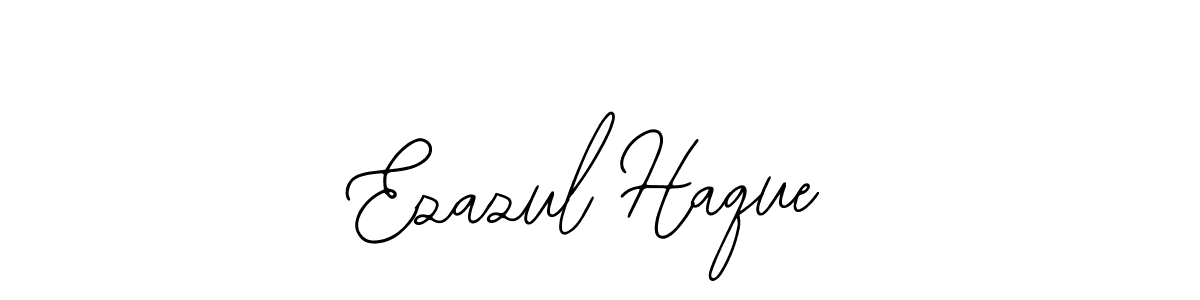 The best way (Bearetta-2O07w) to make a short signature is to pick only two or three words in your name. The name Ezazul Haque include a total of six letters. For converting this name. Ezazul Haque signature style 12 images and pictures png