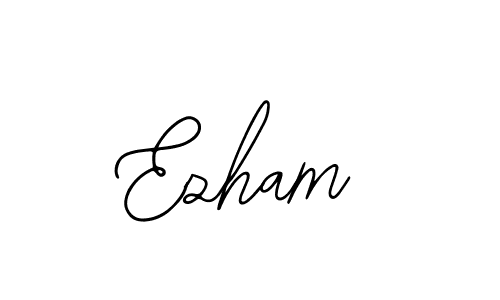 Use a signature maker to create a handwritten signature online. With this signature software, you can design (Bearetta-2O07w) your own signature for name Ezham. Ezham signature style 12 images and pictures png