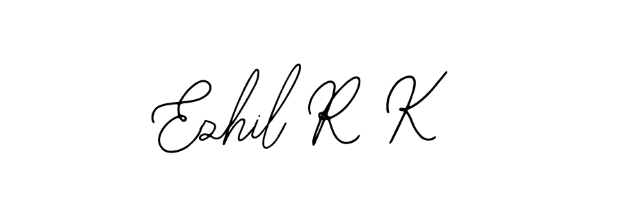 How to make Ezhil R K name signature. Use Bearetta-2O07w style for creating short signs online. This is the latest handwritten sign. Ezhil R K signature style 12 images and pictures png