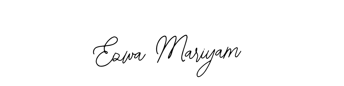 Bearetta-2O07w is a professional signature style that is perfect for those who want to add a touch of class to their signature. It is also a great choice for those who want to make their signature more unique. Get Ezwa Mariyam name to fancy signature for free. Ezwa Mariyam signature style 12 images and pictures png