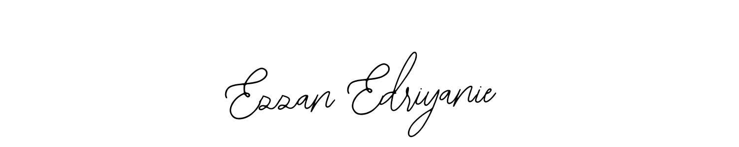 How to make Ezzan Edriyanie name signature. Use Bearetta-2O07w style for creating short signs online. This is the latest handwritten sign. Ezzan Edriyanie signature style 12 images and pictures png