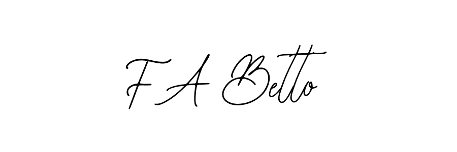You should practise on your own different ways (Bearetta-2O07w) to write your name (F A Betto) in signature. don't let someone else do it for you. F A Betto signature style 12 images and pictures png