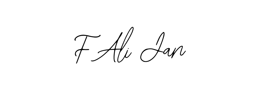 Also we have F Ali Jan name is the best signature style. Create professional handwritten signature collection using Bearetta-2O07w autograph style. F Ali Jan signature style 12 images and pictures png