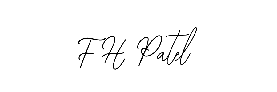if you are searching for the best signature style for your name F H Patel. so please give up your signature search. here we have designed multiple signature styles  using Bearetta-2O07w. F H Patel signature style 12 images and pictures png