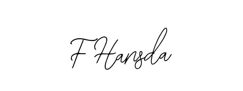 How to make F Hansda signature? Bearetta-2O07w is a professional autograph style. Create handwritten signature for F Hansda name. F Hansda signature style 12 images and pictures png