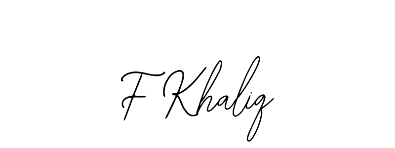Create a beautiful signature design for name F Khaliq. With this signature (Bearetta-2O07w) fonts, you can make a handwritten signature for free. F Khaliq signature style 12 images and pictures png