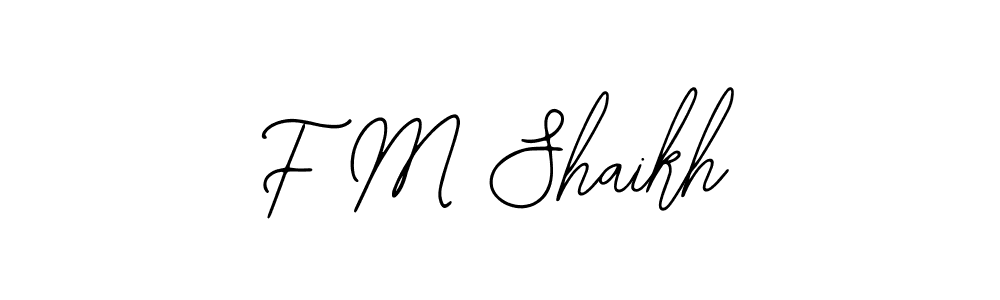 if you are searching for the best signature style for your name F M Shaikh. so please give up your signature search. here we have designed multiple signature styles  using Bearetta-2O07w. F M Shaikh signature style 12 images and pictures png