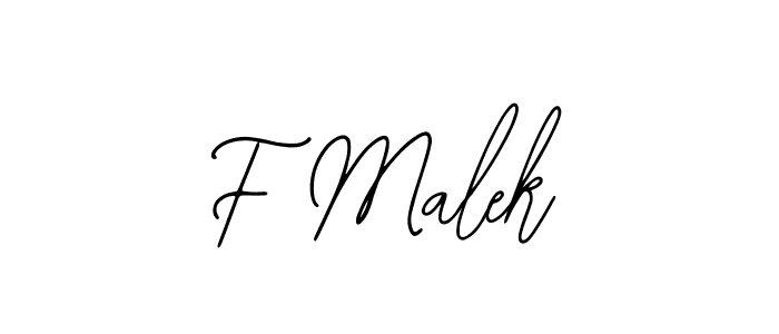 The best way (Bearetta-2O07w) to make a short signature is to pick only two or three words in your name. The name F Malek include a total of six letters. For converting this name. F Malek signature style 12 images and pictures png