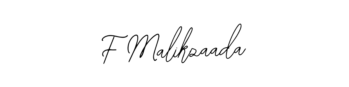 if you are searching for the best signature style for your name F Malikzaada. so please give up your signature search. here we have designed multiple signature styles  using Bearetta-2O07w. F Malikzaada signature style 12 images and pictures png