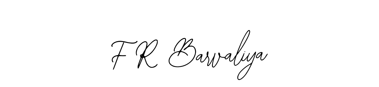 Bearetta-2O07w is a professional signature style that is perfect for those who want to add a touch of class to their signature. It is also a great choice for those who want to make their signature more unique. Get F R Barvaliya name to fancy signature for free. F R Barvaliya signature style 12 images and pictures png