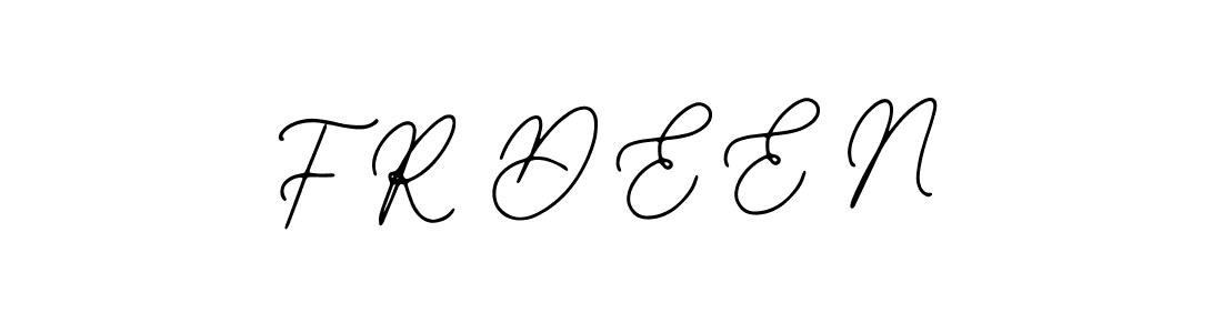 How to make F R D E E N name signature. Use Bearetta-2O07w style for creating short signs online. This is the latest handwritten sign. F R D E E N signature style 12 images and pictures png