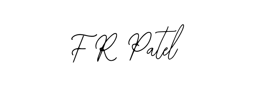 Create a beautiful signature design for name F R Patel. With this signature (Bearetta-2O07w) fonts, you can make a handwritten signature for free. F R Patel signature style 12 images and pictures png