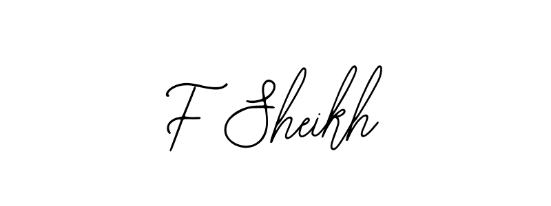 Create a beautiful signature design for name F Sheikh. With this signature (Bearetta-2O07w) fonts, you can make a handwritten signature for free. F Sheikh signature style 12 images and pictures png