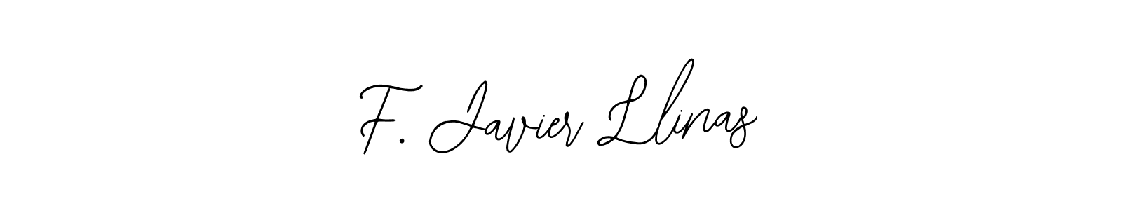 Use a signature maker to create a handwritten signature online. With this signature software, you can design (Bearetta-2O07w) your own signature for name F. Javier Llinas. F. Javier Llinas signature style 12 images and pictures png