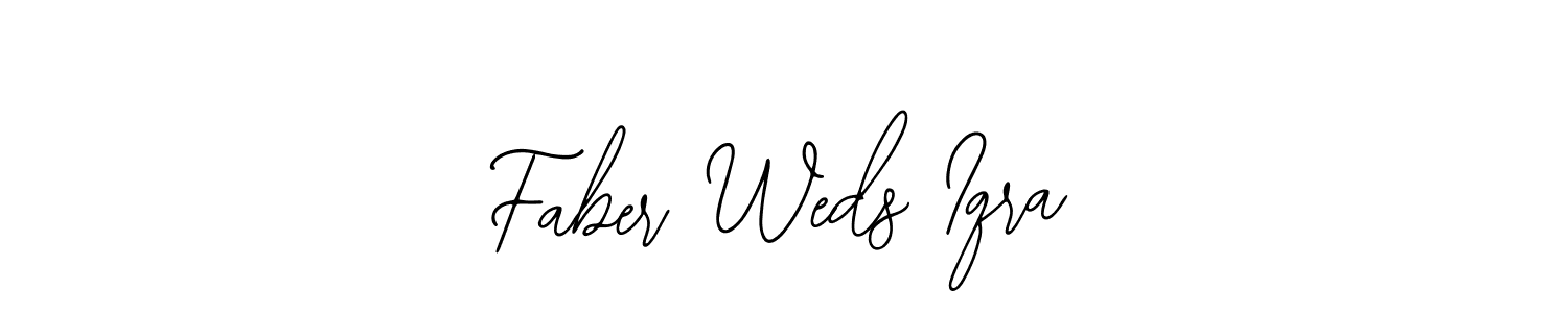 Once you've used our free online signature maker to create your best signature Bearetta-2O07w style, it's time to enjoy all of the benefits that Faber Weds Iqra name signing documents. Faber Weds Iqra signature style 12 images and pictures png