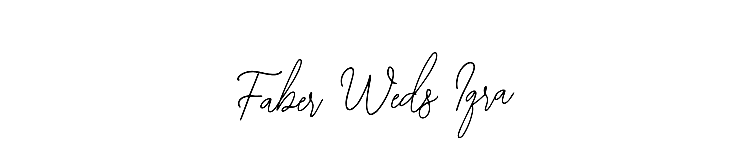 How to make Faber Weds Iqra signature? Bearetta-2O07w is a professional autograph style. Create handwritten signature for Faber Weds Iqra name. Faber Weds Iqra signature style 12 images and pictures png