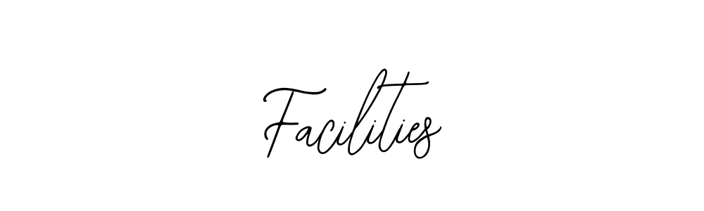 How to make Facilities name signature. Use Bearetta-2O07w style for creating short signs online. This is the latest handwritten sign. Facilities signature style 12 images and pictures png