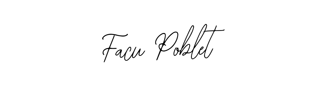The best way (Bearetta-2O07w) to make a short signature is to pick only two or three words in your name. The name Facu Poblet include a total of six letters. For converting this name. Facu Poblet signature style 12 images and pictures png