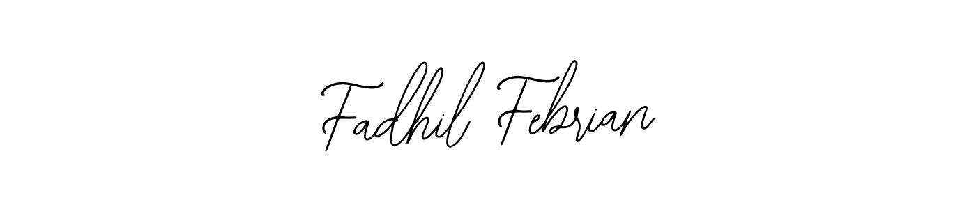 The best way (Bearetta-2O07w) to make a short signature is to pick only two or three words in your name. The name Fadhil Febrian include a total of six letters. For converting this name. Fadhil Febrian signature style 12 images and pictures png