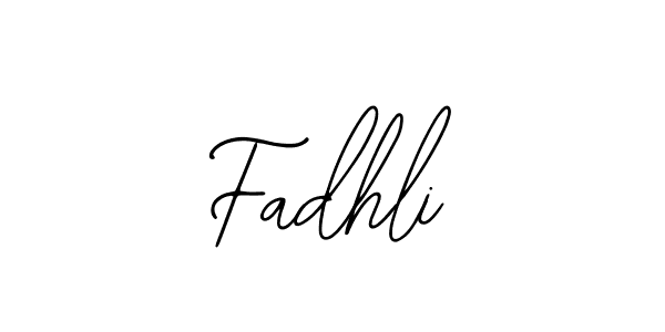 Design your own signature with our free online signature maker. With this signature software, you can create a handwritten (Bearetta-2O07w) signature for name Fadhli. Fadhli signature style 12 images and pictures png