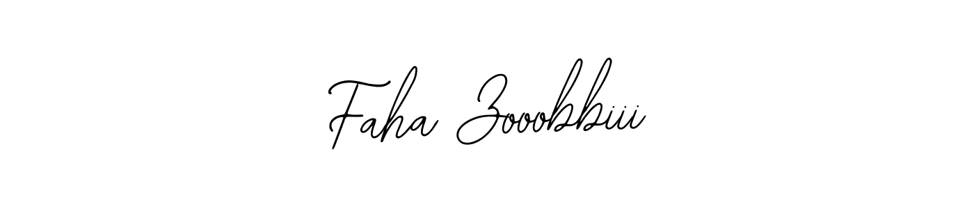 How to make Faha Zooobbiii name signature. Use Bearetta-2O07w style for creating short signs online. This is the latest handwritten sign. Faha Zooobbiii signature style 12 images and pictures png
