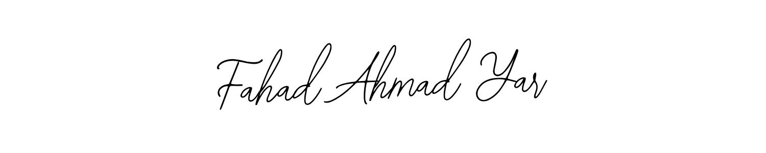 You should practise on your own different ways (Bearetta-2O07w) to write your name (Fahad Ahmad Yar) in signature. don't let someone else do it for you. Fahad Ahmad Yar signature style 12 images and pictures png