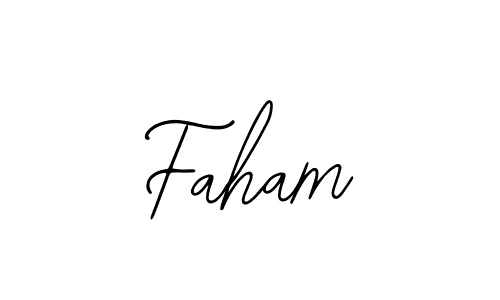 Make a beautiful signature design for name Faham. With this signature (Bearetta-2O07w) style, you can create a handwritten signature for free. Faham signature style 12 images and pictures png