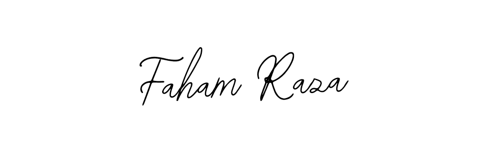 Use a signature maker to create a handwritten signature online. With this signature software, you can design (Bearetta-2O07w) your own signature for name Faham Raza. Faham Raza signature style 12 images and pictures png