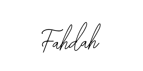 How to make Fahdah name signature. Use Bearetta-2O07w style for creating short signs online. This is the latest handwritten sign. Fahdah signature style 12 images and pictures png