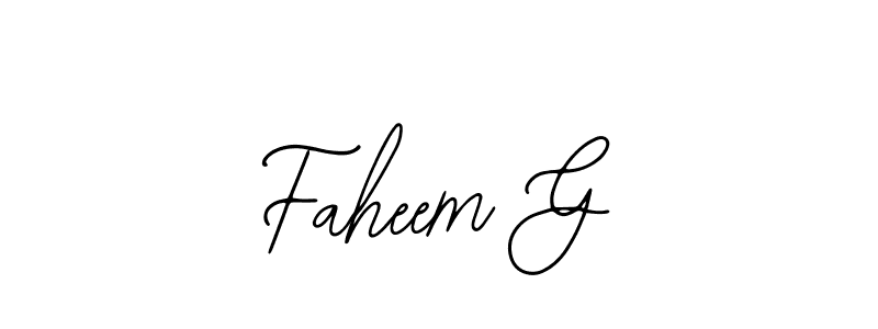 The best way (Bearetta-2O07w) to make a short signature is to pick only two or three words in your name. The name Faheem G include a total of six letters. For converting this name. Faheem G signature style 12 images and pictures png