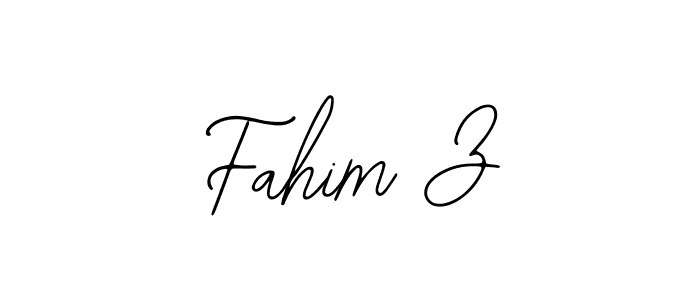 It looks lik you need a new signature style for name Fahim Z. Design unique handwritten (Bearetta-2O07w) signature with our free signature maker in just a few clicks. Fahim Z signature style 12 images and pictures png