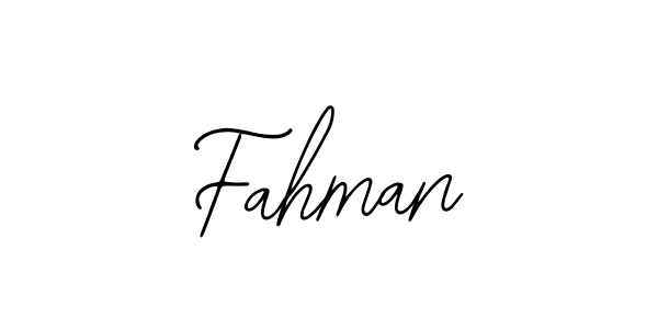 How to make Fahman signature? Bearetta-2O07w is a professional autograph style. Create handwritten signature for Fahman name. Fahman signature style 12 images and pictures png