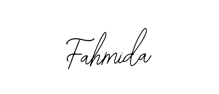 You should practise on your own different ways (Bearetta-2O07w) to write your name (Fahmida) in signature. don't let someone else do it for you. Fahmida signature style 12 images and pictures png