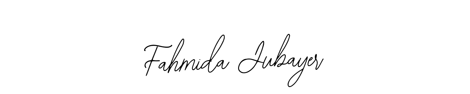 How to make Fahmida Jubayer name signature. Use Bearetta-2O07w style for creating short signs online. This is the latest handwritten sign. Fahmida Jubayer signature style 12 images and pictures png