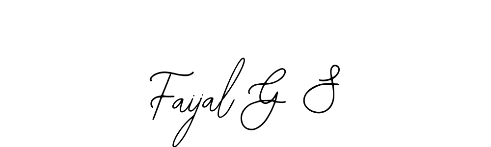 This is the best signature style for the Faijal G S name. Also you like these signature font (Bearetta-2O07w). Mix name signature. Faijal G S signature style 12 images and pictures png