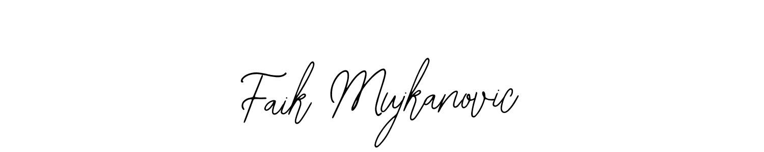 if you are searching for the best signature style for your name Faik Mujkanovic. so please give up your signature search. here we have designed multiple signature styles  using Bearetta-2O07w. Faik Mujkanovic signature style 12 images and pictures png