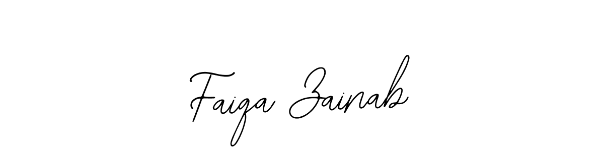 You should practise on your own different ways (Bearetta-2O07w) to write your name (Faiqa Zainab) in signature. don't let someone else do it for you. Faiqa Zainab signature style 12 images and pictures png