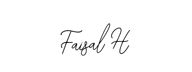 Design your own signature with our free online signature maker. With this signature software, you can create a handwritten (Bearetta-2O07w) signature for name Faisal H. Faisal H signature style 12 images and pictures png