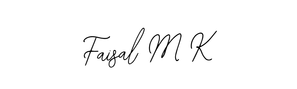 Also we have Faisal M K name is the best signature style. Create professional handwritten signature collection using Bearetta-2O07w autograph style. Faisal M K signature style 12 images and pictures png