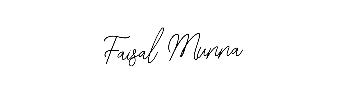 How to make Faisal Munna name signature. Use Bearetta-2O07w style for creating short signs online. This is the latest handwritten sign. Faisal Munna signature style 12 images and pictures png