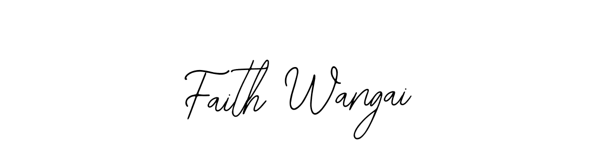 How to make Faith Wangai name signature. Use Bearetta-2O07w style for creating short signs online. This is the latest handwritten sign. Faith Wangai signature style 12 images and pictures png