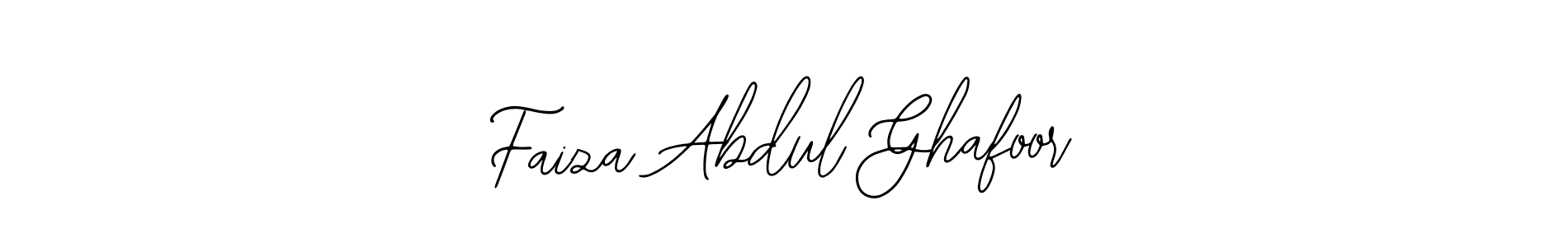 It looks lik you need a new signature style for name Faiza Abdul Ghafoor. Design unique handwritten (Bearetta-2O07w) signature with our free signature maker in just a few clicks. Faiza Abdul Ghafoor signature style 12 images and pictures png
