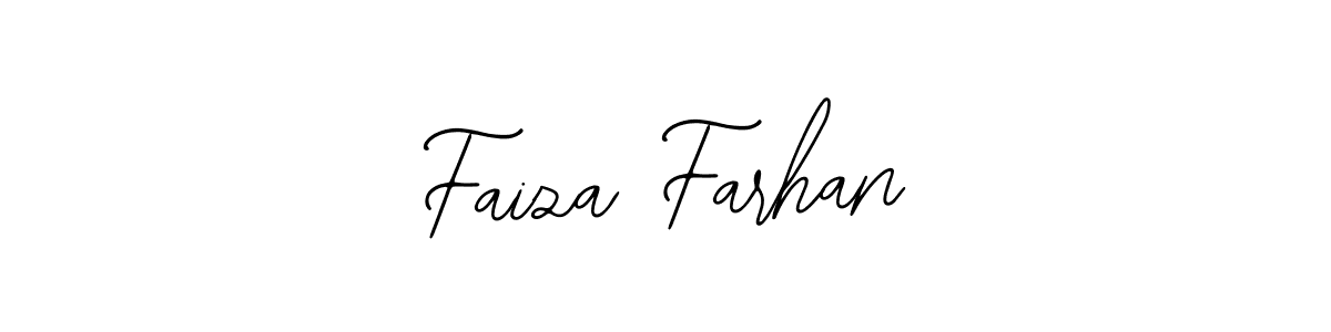 You should practise on your own different ways (Bearetta-2O07w) to write your name (Faiza Farhan) in signature. don't let someone else do it for you. Faiza Farhan signature style 12 images and pictures png